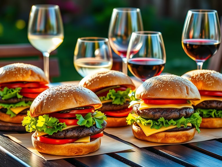 best wine for hamburgers