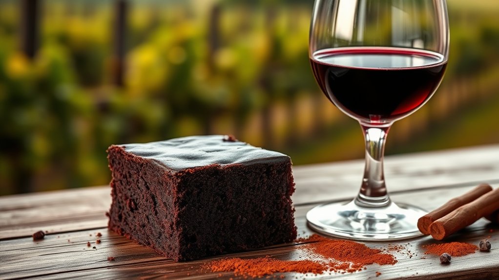 brownie and red wine pairings