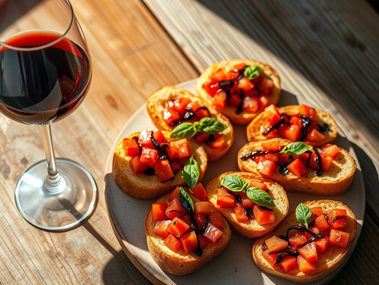 ideal wine for bruschetta