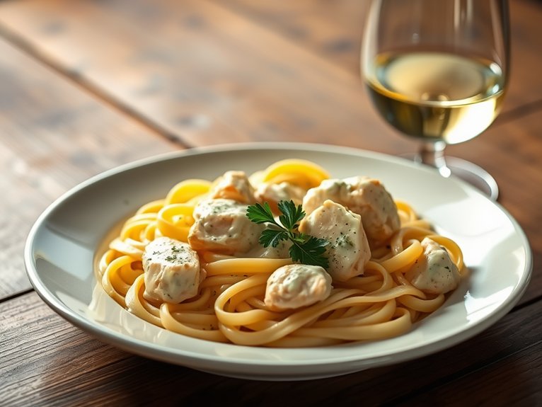 pairing wine with alfredo