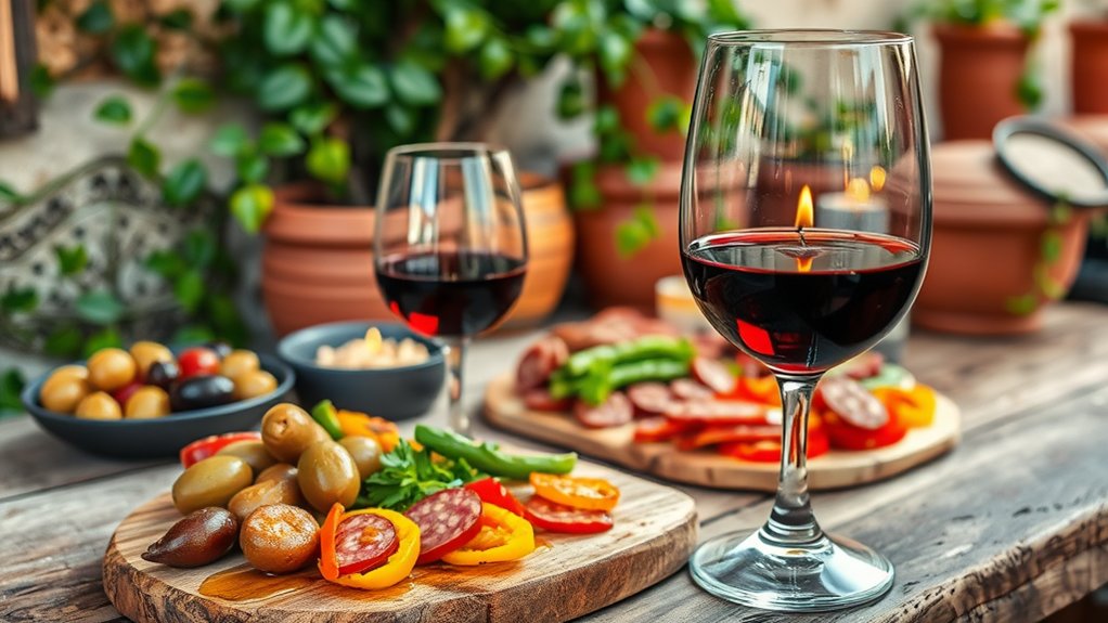 spanish wine and tapas