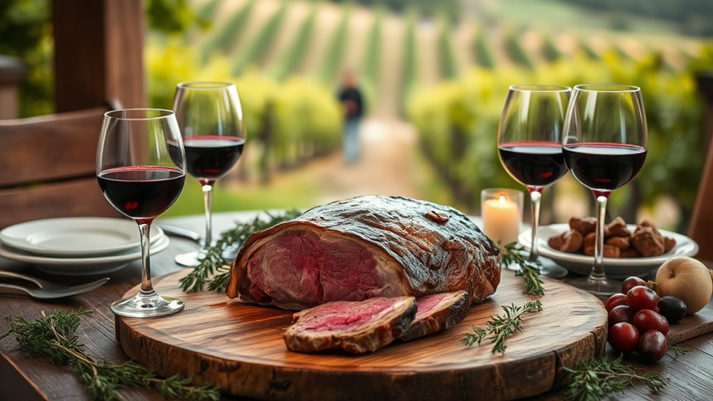 wine and beef pairing