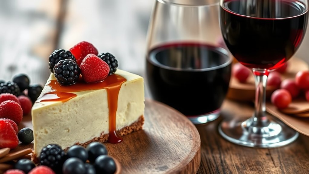 wine and cheesecake pairing guidelines