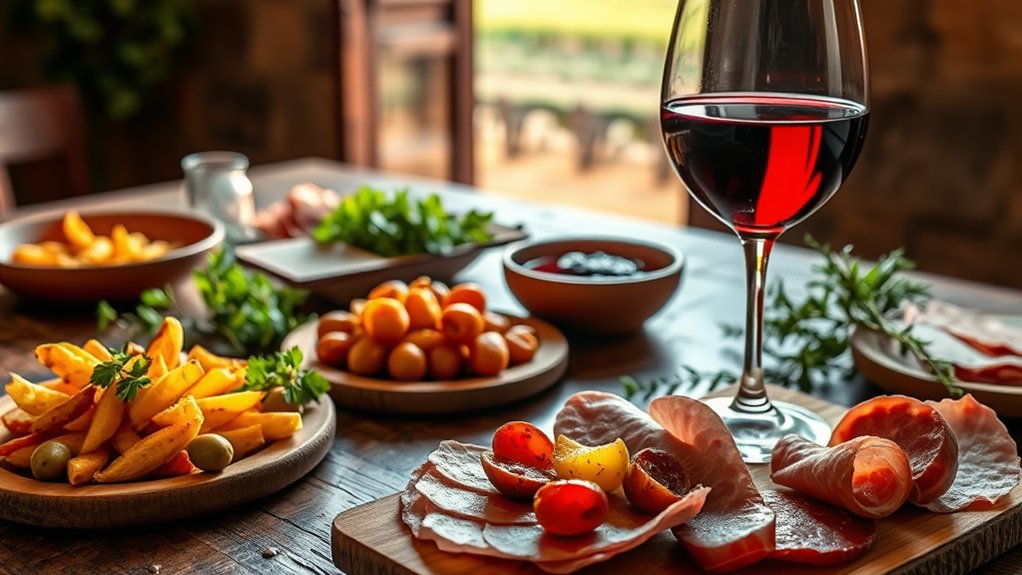 wine and tapas harmony