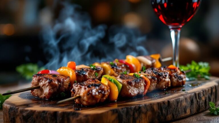 beef kebabs wine pairing