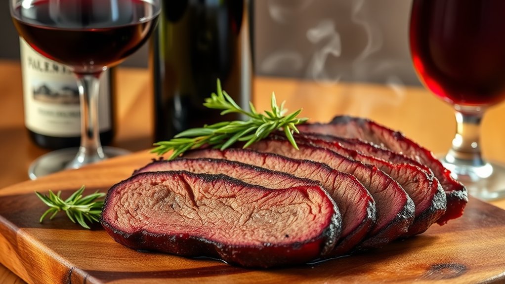 bold wines enhance brisket