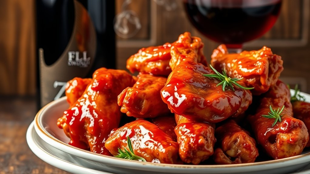 bold zinfandels enhance bbq wings