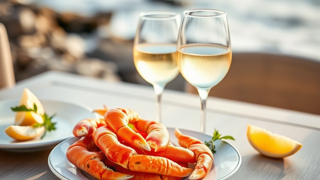 crab and wine harmony