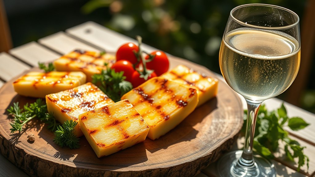 crisp whites complement salty cheese