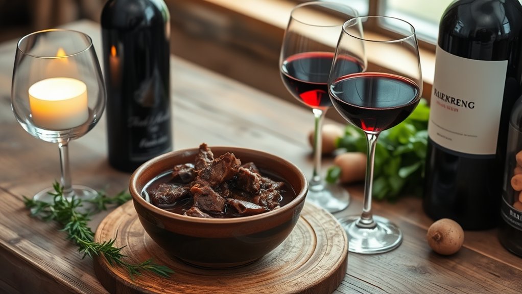 elegant wine for venison