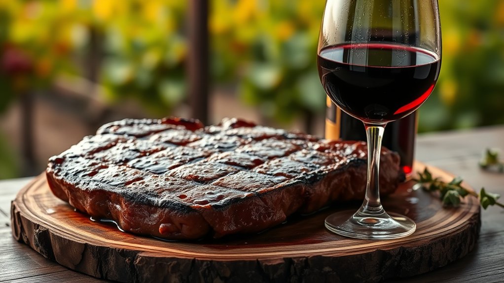 malbec enhances t bone experience