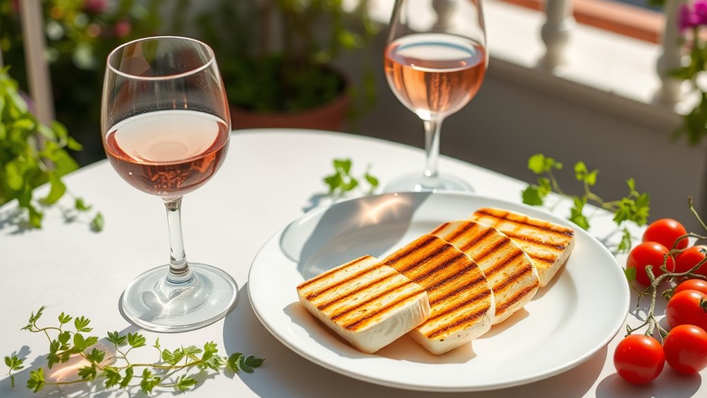 ros wines enhance halloumi pairings