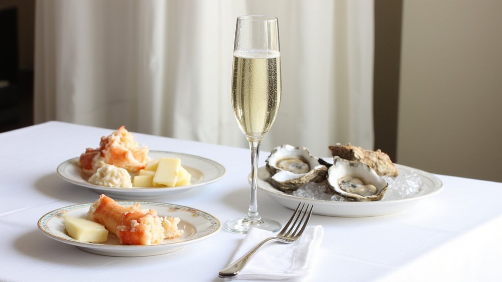 champagne enhances food flavors