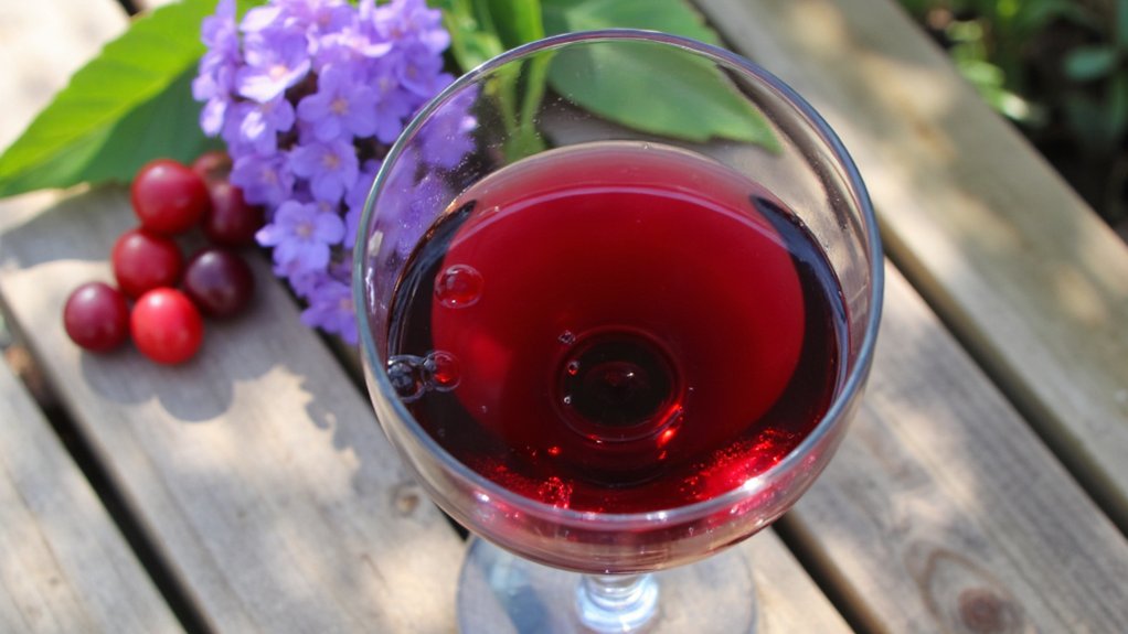 juicy cherries and violets