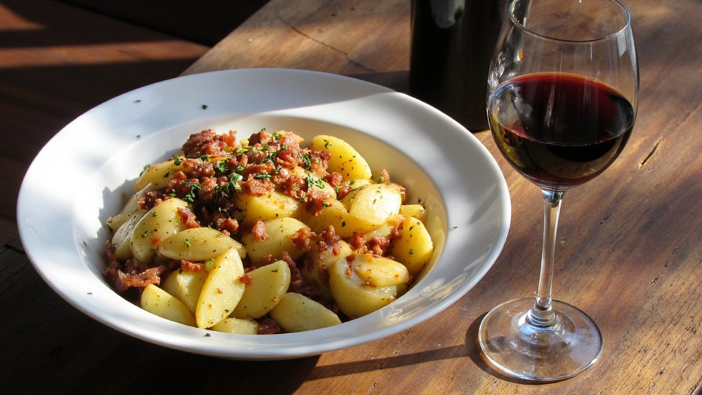 bacon potatoes cherry pinot