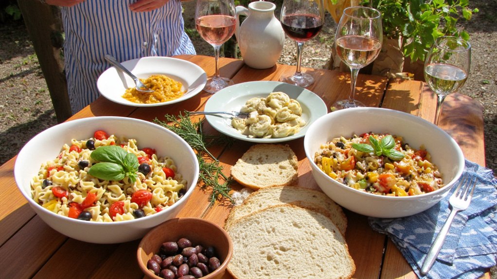 creative pasta wine party