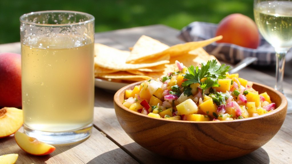 crisp supportive peach pairing
