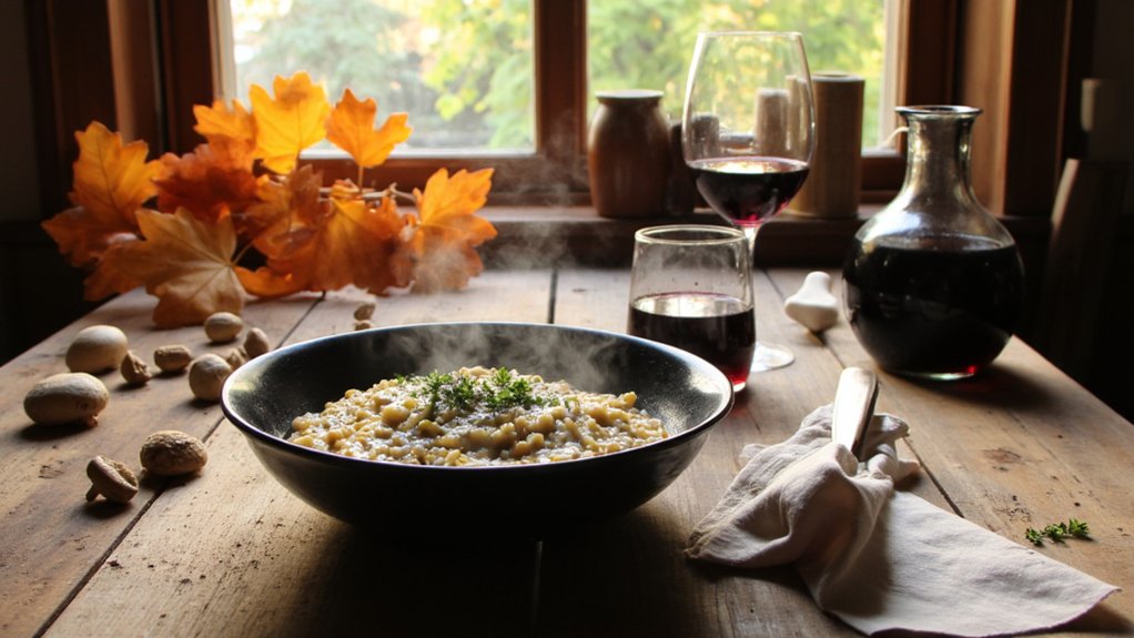 mushroom risotto with nebbiolo