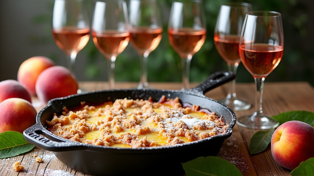 peach crumble wine pairings