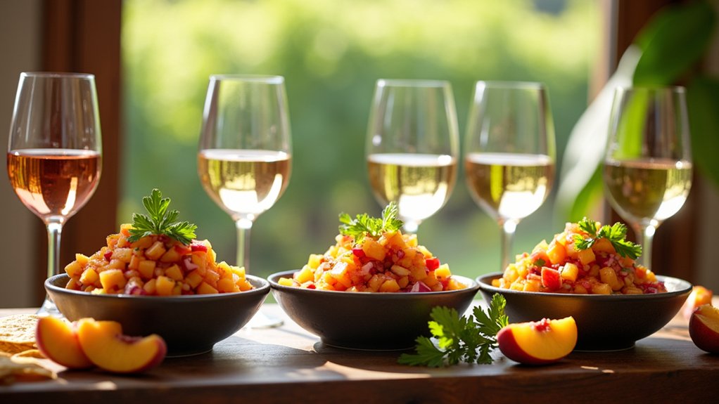 peach salsa wine pairings