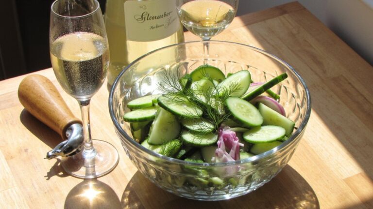 refreshing cucumber salad wines