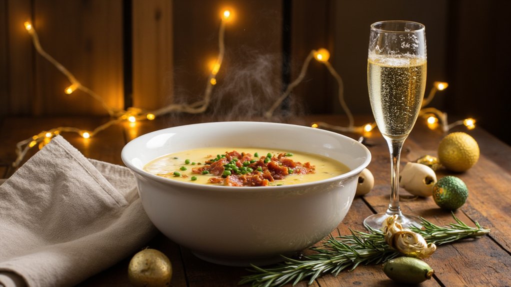 sparkling wine elevates potato soup