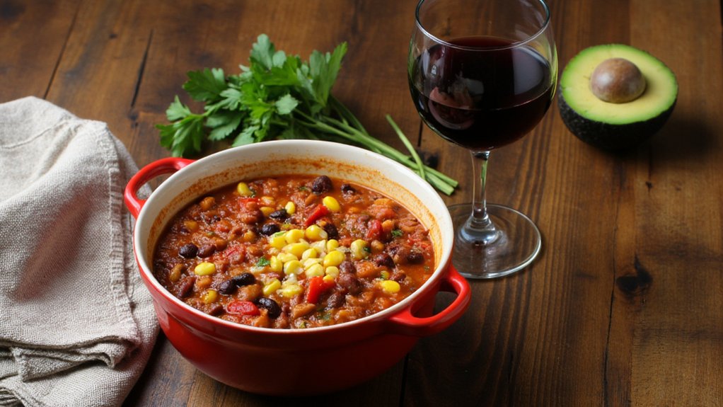 spicy vegetarian chili pairing