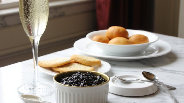 champagne complements caviar well