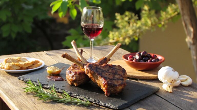 perfect wine with grilled lamb