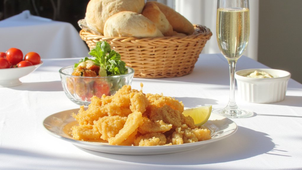 sparkling wine enhances calamari