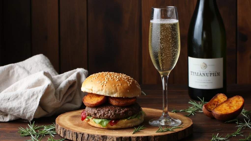 sparkling wines for burgers