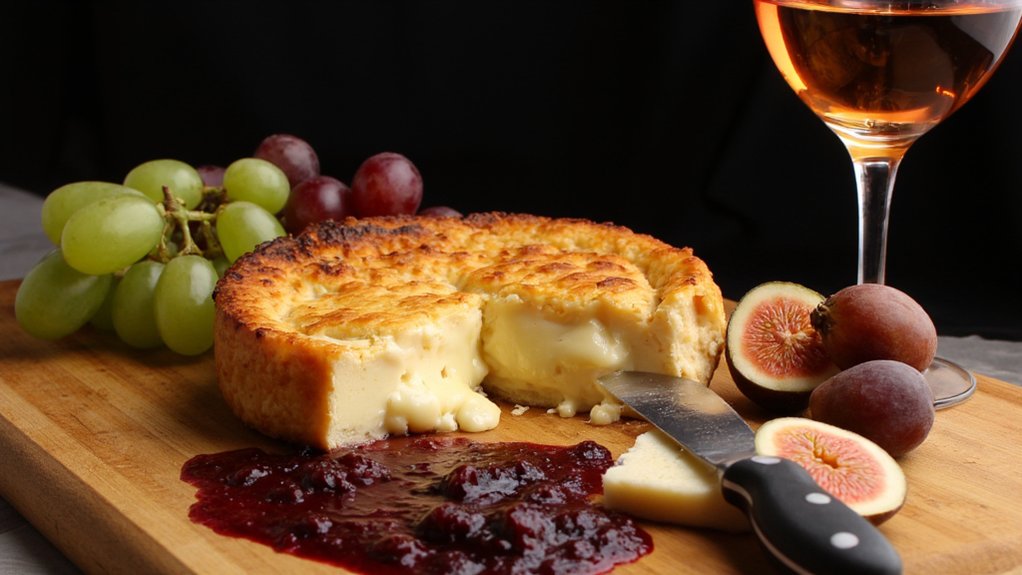 sweet wine elevates baked brie