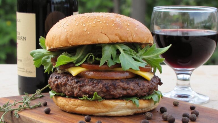 wine pairing for bison burgers