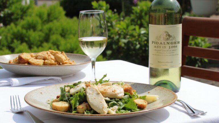 wine pairing for chicken caesar