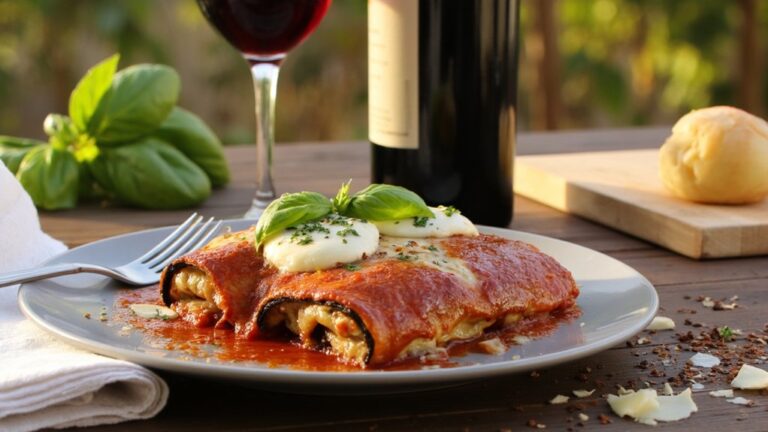 savory eggplant with wine
