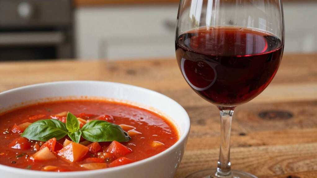 match wine acidity to tomato
