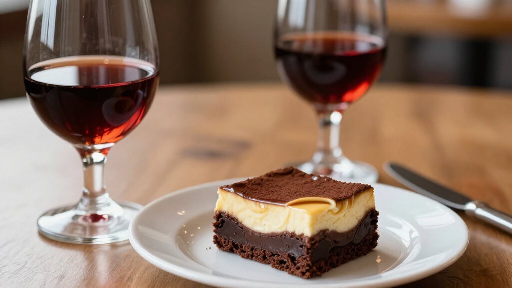 douro valley port with brownie