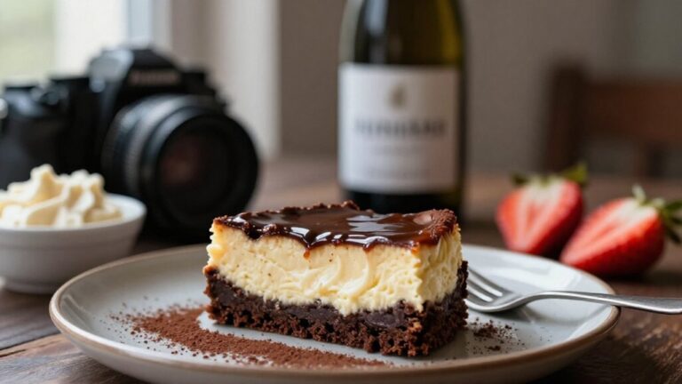 pair cheesecake brownies with wine