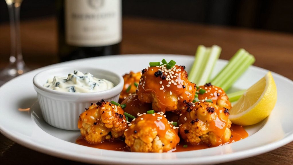 spicy buffalo cauliflower pairing wine